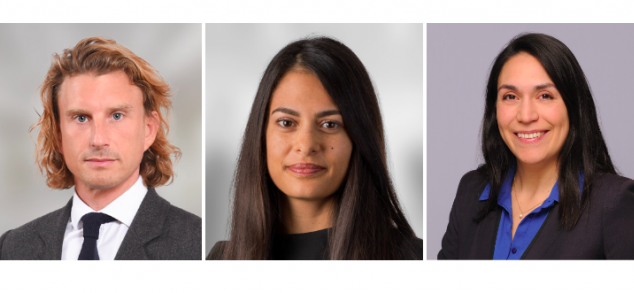 De gauche à droite : Hugues Martin-Sisteron (Clifford Chance), Adeline Nayagom (Clifford Chance), Flora Léon-Servière (Allen & Overy)