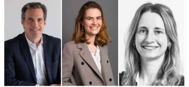 De gauche à droite : Alexandre Mendelewitsch (Siparex), Pauline Gasquet (Rive Private Investment), Charlotte Striffler (Harlay Avocats)