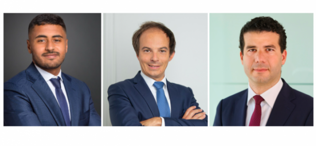 De gauche à droite : Moumen Abdel Mawlla (Qualium), Camille Gay (Houlihan Lokey), Alexis Caminel (Hogan Lovells)