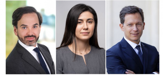 De gauche à droite : Bérenger Mistral (Apax Partners), Yasmine Karger (Argos Wityu), Sébastien Caillé (Natixis Partners)